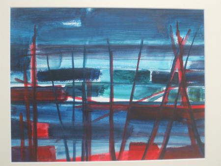 Le port rouge et bleu
